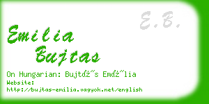 emilia bujtas business card